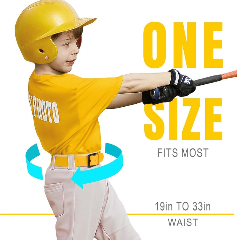 Werforu Baseball Socks and Non-Metal Nickel-Free Belt-Adjustable Belt with Non-allergic Plastic Buckle Softball Socks for kid - Image 3